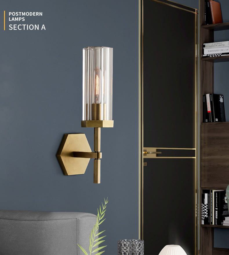 AstraLux Crystal LED Wall Sconce With Clear Glass Shades - OpalDwell