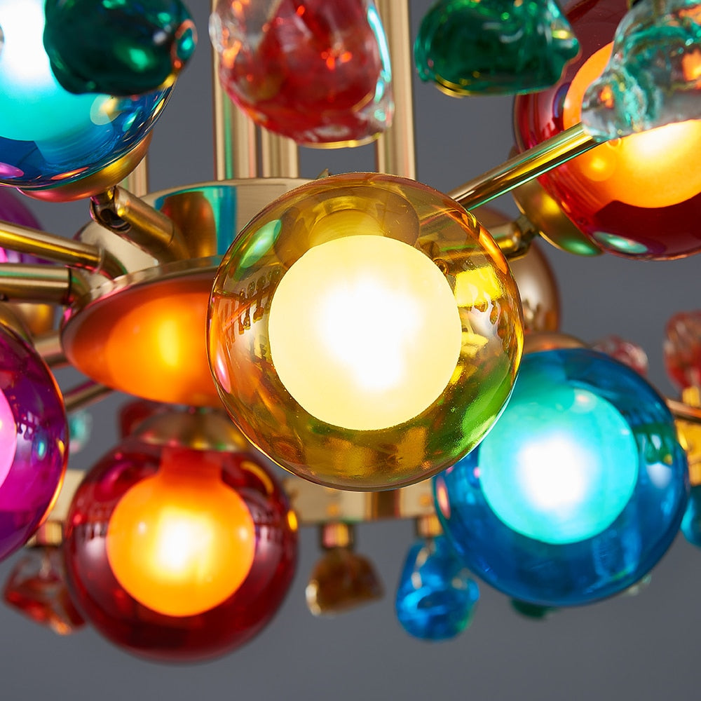 Lumira Colorful Crystal Chandelier for Living Room - OpalDwell