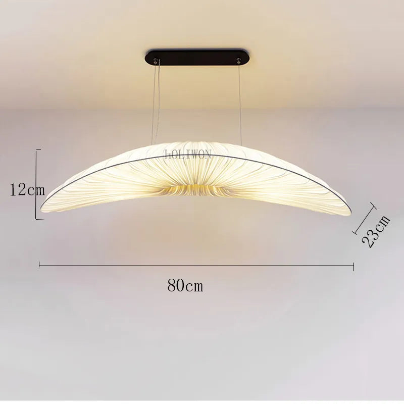 Aurelia Sailing Fabric Chandelier White LED Pendant Light OpalDwell