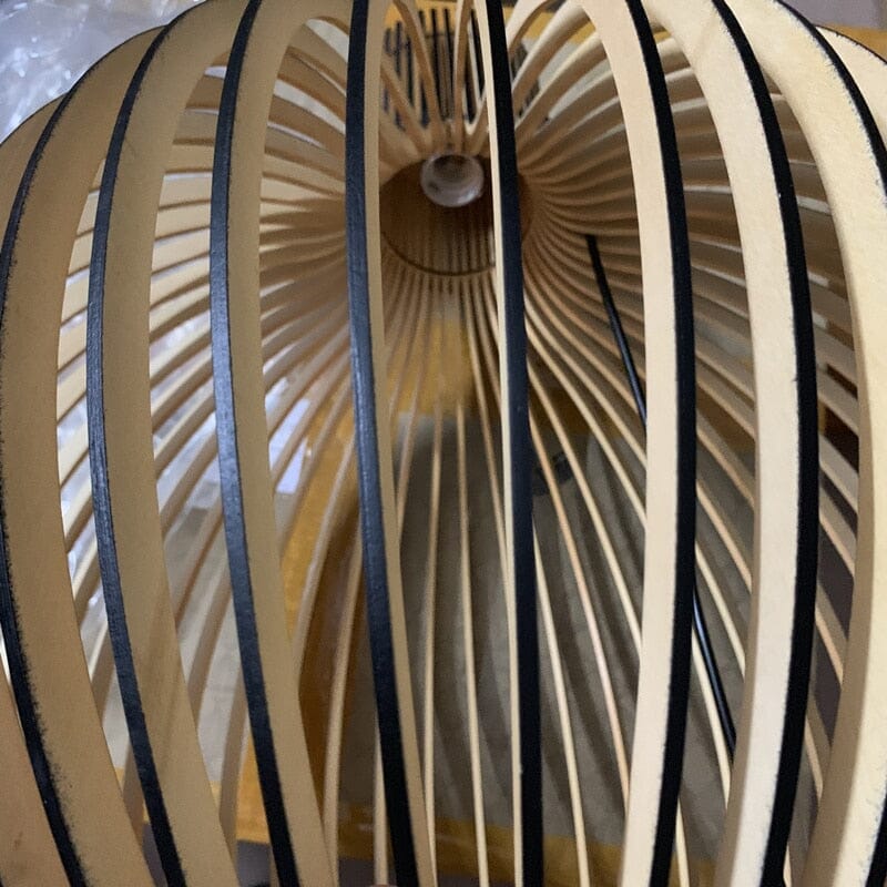 FjordLoom Wood Cage Pendant Light With Adjustable Cord | Birdcage Chandelier OpalDwell
