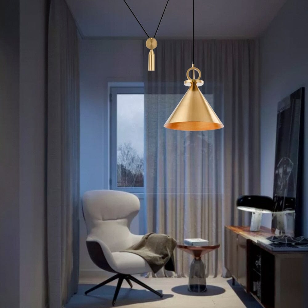 Gold Ceiling Pendant Light - OpalDwell