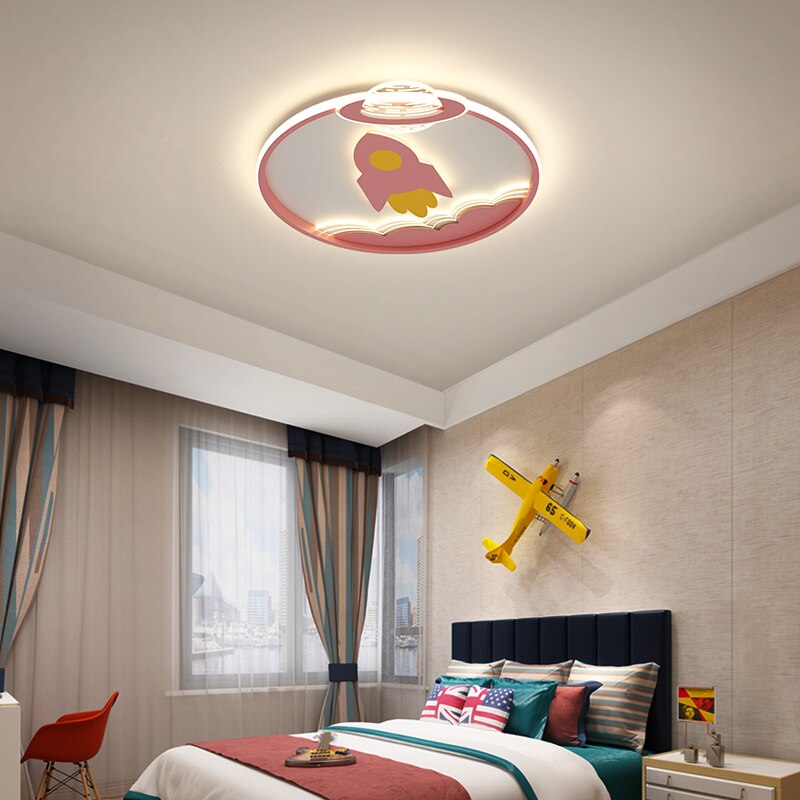 Orion Rocket Chandelier for Kids' Room | OpalDwell - OpalDwell