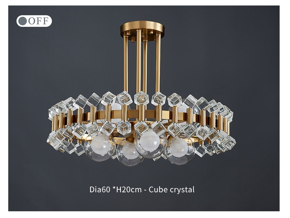 Lumira Colorful Crystal Chandelier for Living Room - OpalDwell