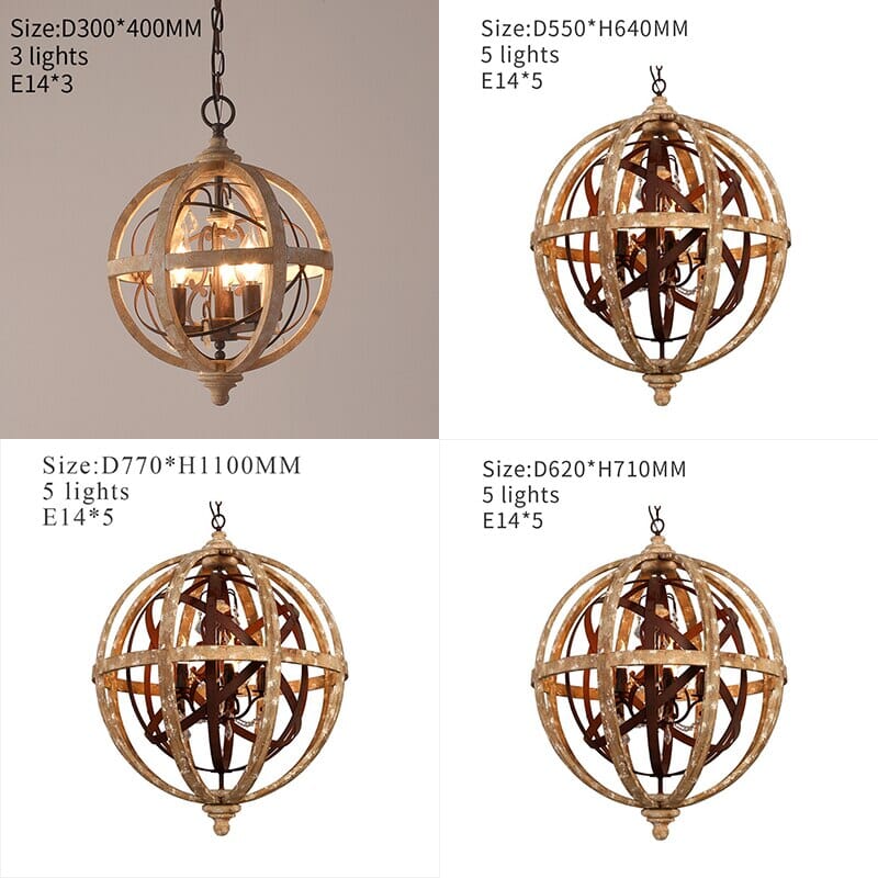 Heirloom Wooden Chandelier - OpalDwell