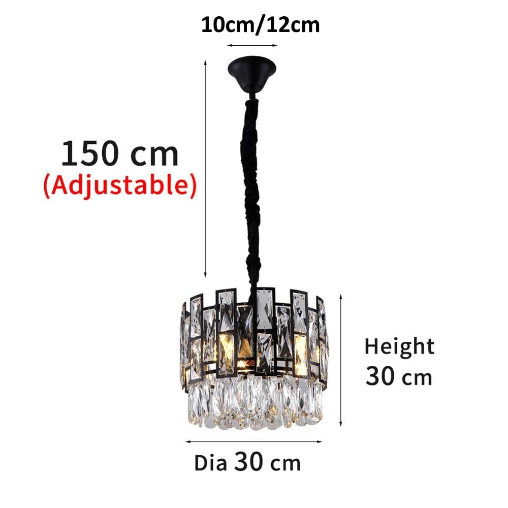 Celestia Crystal Pendant Light in Stainless Steel and LED - OpalDwell