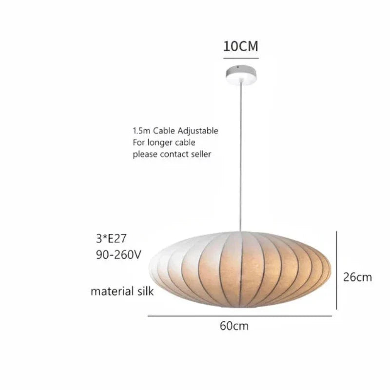 Lunara Silk Pendant Chandelier For Elegant Ambient Glow - OpalDwell