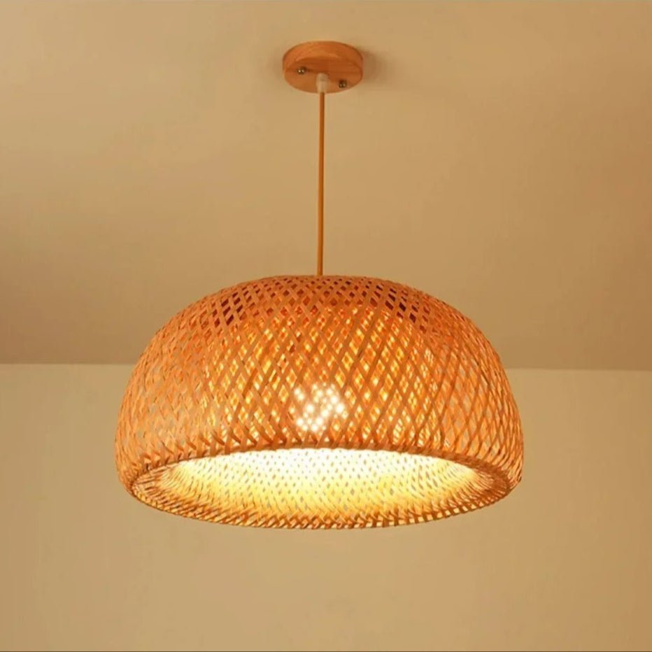 LumaRattan Bamboo Pendant Light For Cozy Ambiance OpalDwell