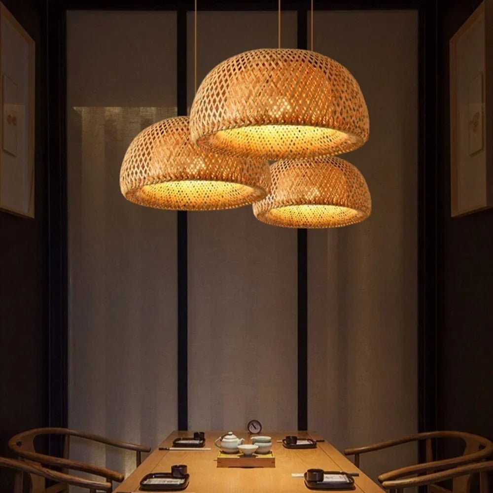 LumaRattan Bamboo Pendant Light For Cozy Ambiance OpalDwell