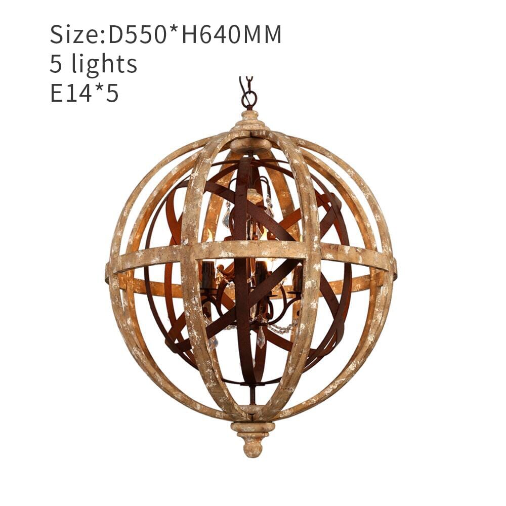 Heirloom Wooden Chandelier - OpalDwell