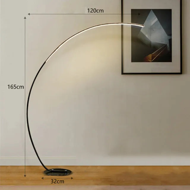 Lunara Arc LED Floor Lamp OpalDwell