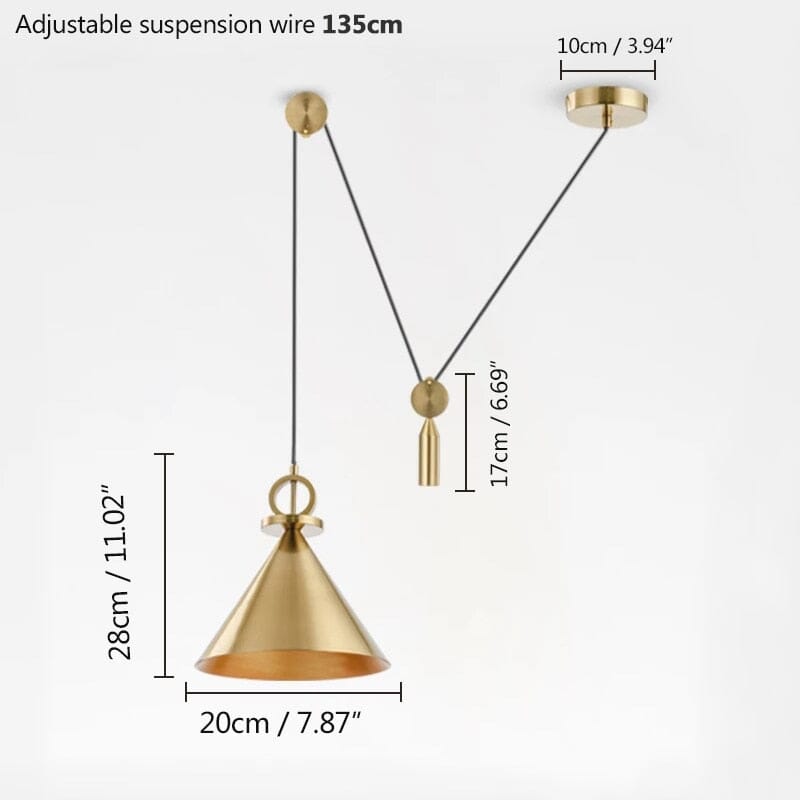Gold Ceiling Pendant Light - OpalDwell