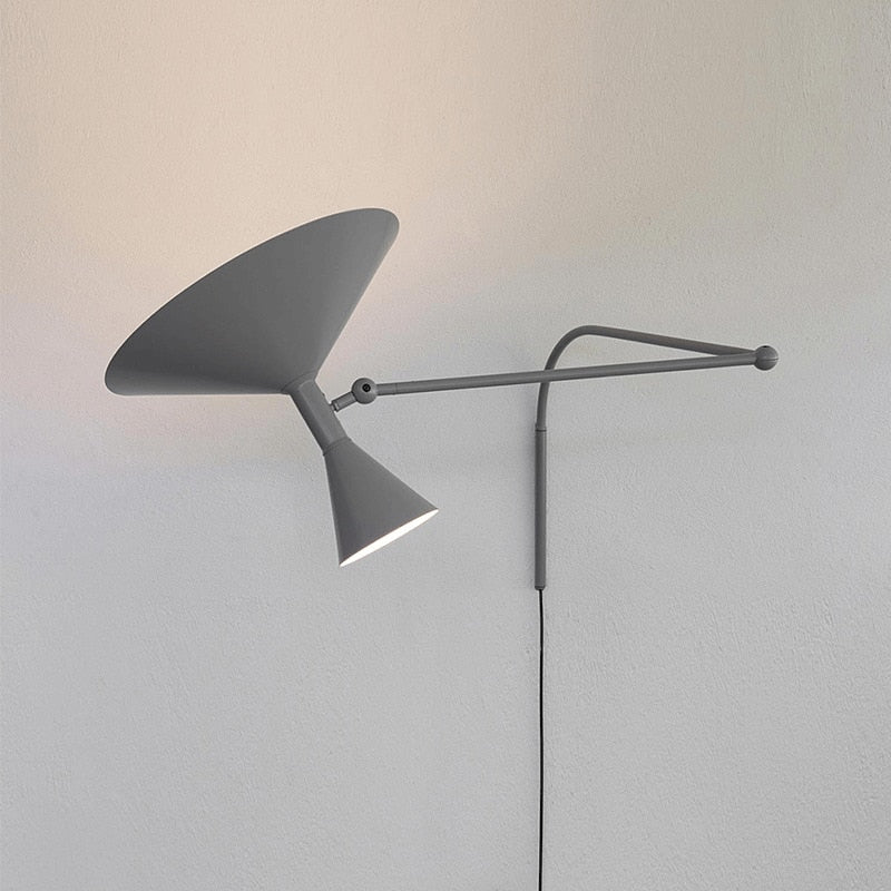 NovaSwing Wall Lamp Plug In Swing Arm for Bedroom Decor - OpalDwell
