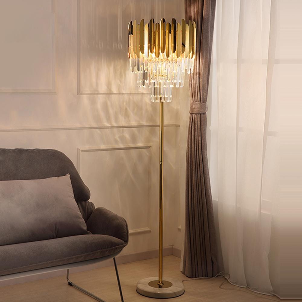 Elyra | Crystal Floor & Table Lamp - OpalDwell