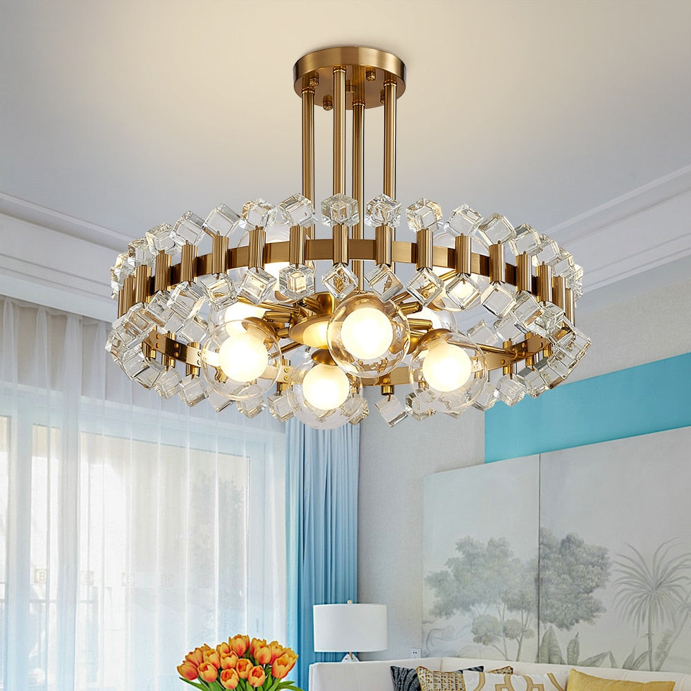 Lumira Colorful Crystal Chandelier for Living Room - OpalDwell