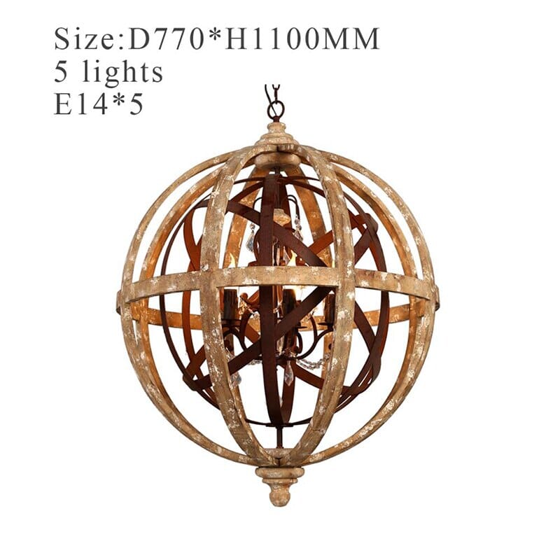Heirloom Wooden Chandelier - OpalDwell