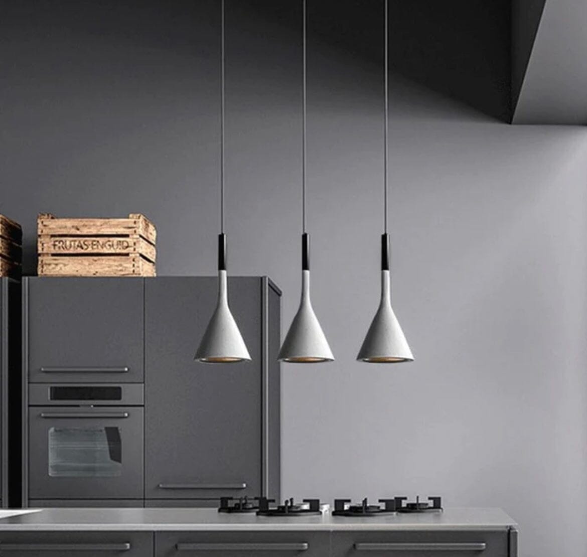 Soren Grey Kitchen Island Lights, Set of Three - OpalDwell