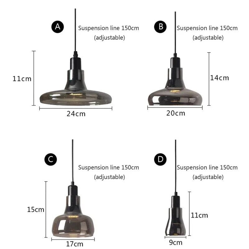 Harlow Modern Glass Pendant Lights - OpalDwell