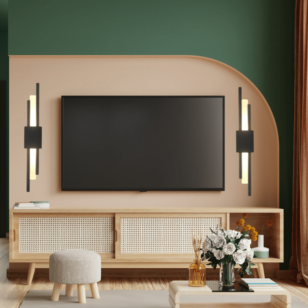 Avelin Black Dual Head Lamp - OpalDwell