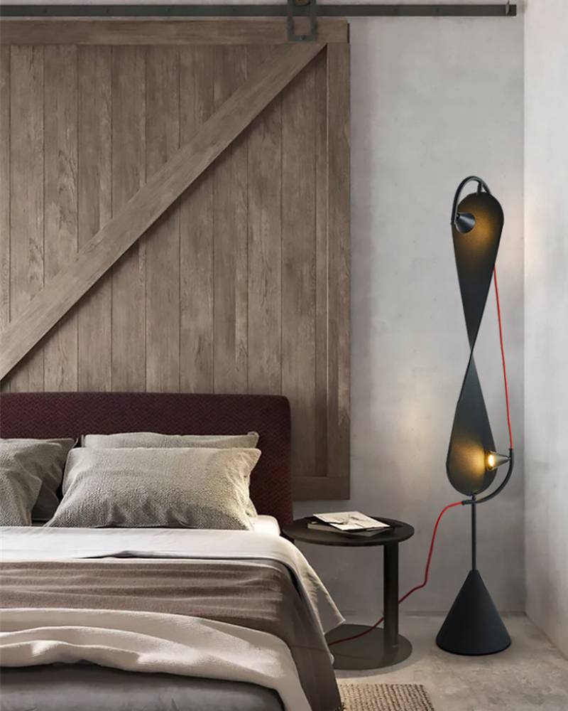 Modern Artistic Floor Lamp In Black Sculptural Form OpalDwell