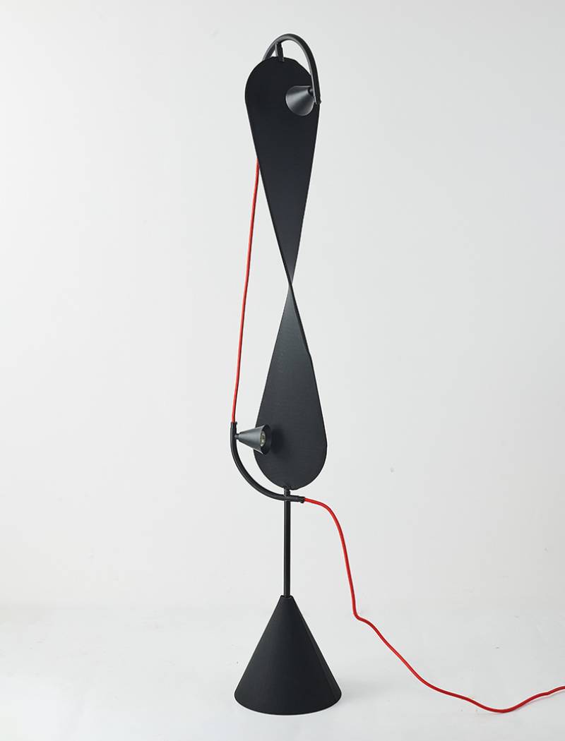 Modern Artistic Floor Lamp In Black Sculptural Form OpalDwell