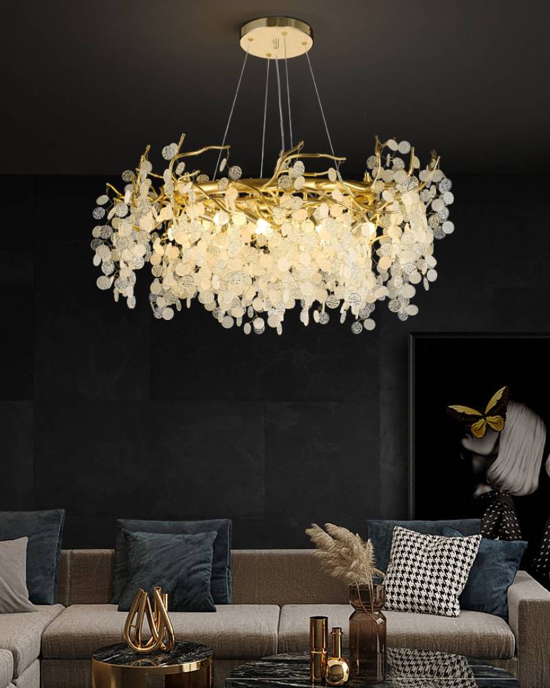 Luxury Crystal Pendant Chandelier For Modern Living Room Lighting OpalDwell