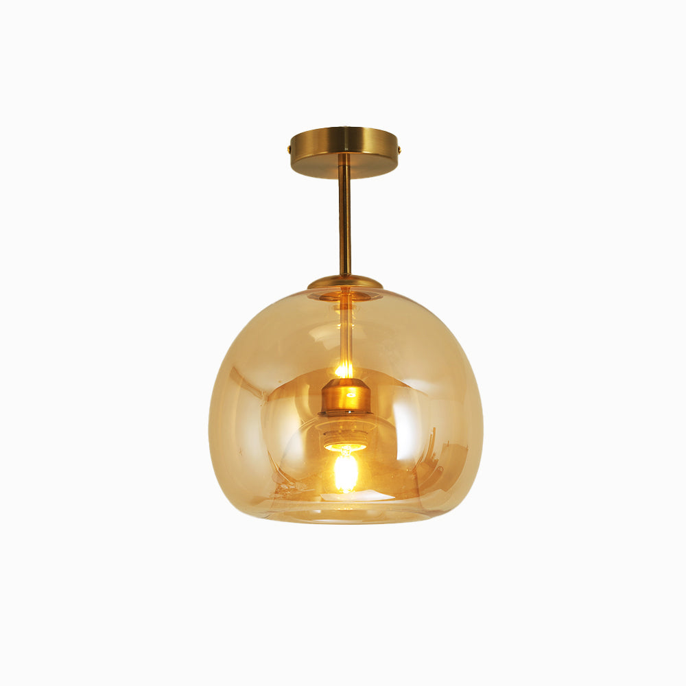 AuroraCircle Modern Black and Gold Round Ceiling Lamp - OpalDwell