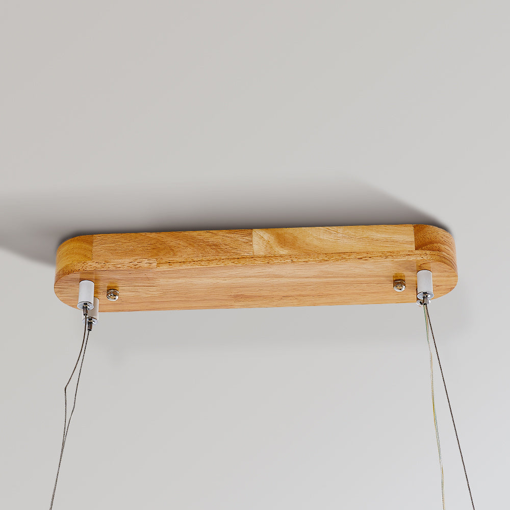 LumaWood Modern Hanging Lamp Metal And Wood With LED - OpalDwell