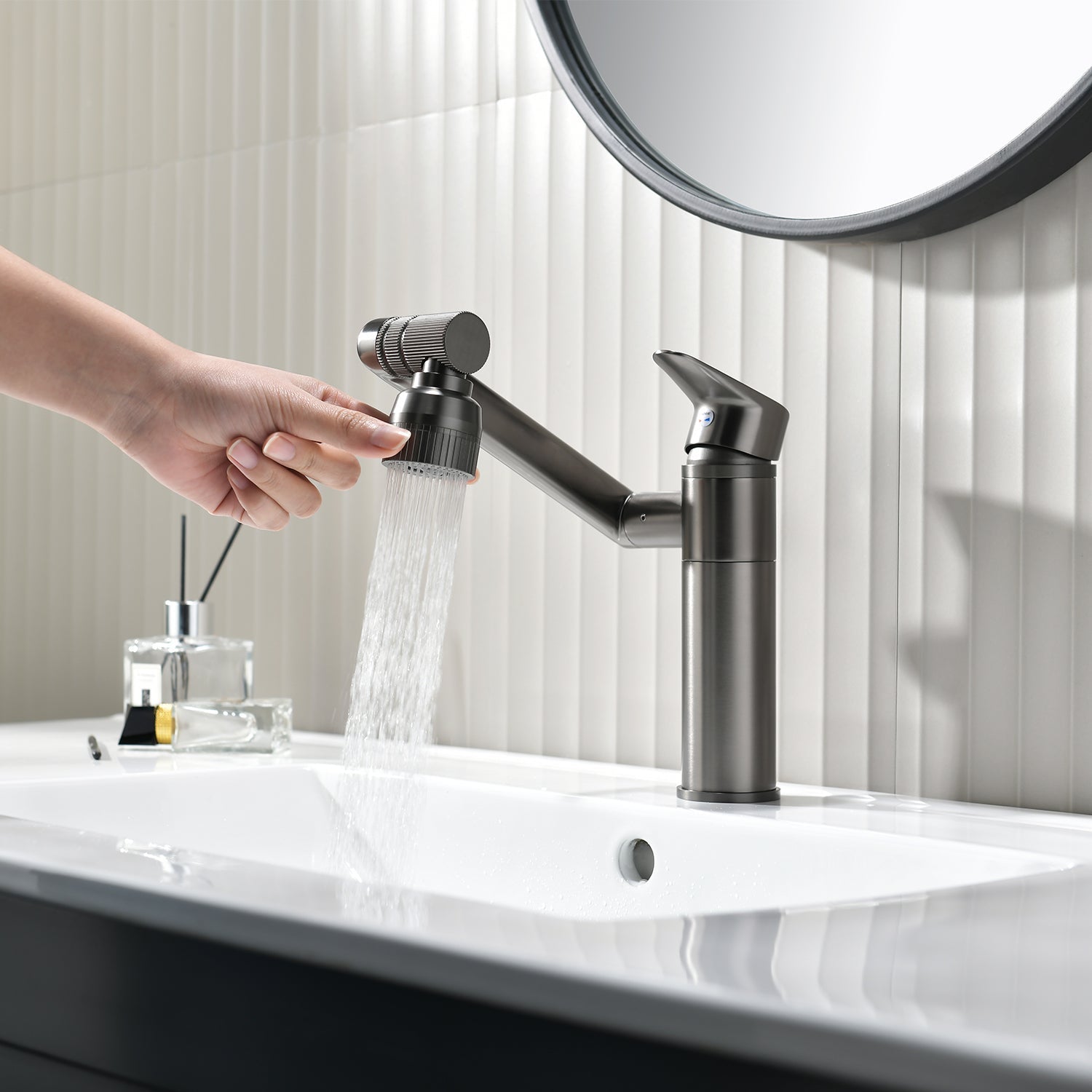 Single-Hole Swivel Multi-Directional Faucet | OpalDwell OpalDwell