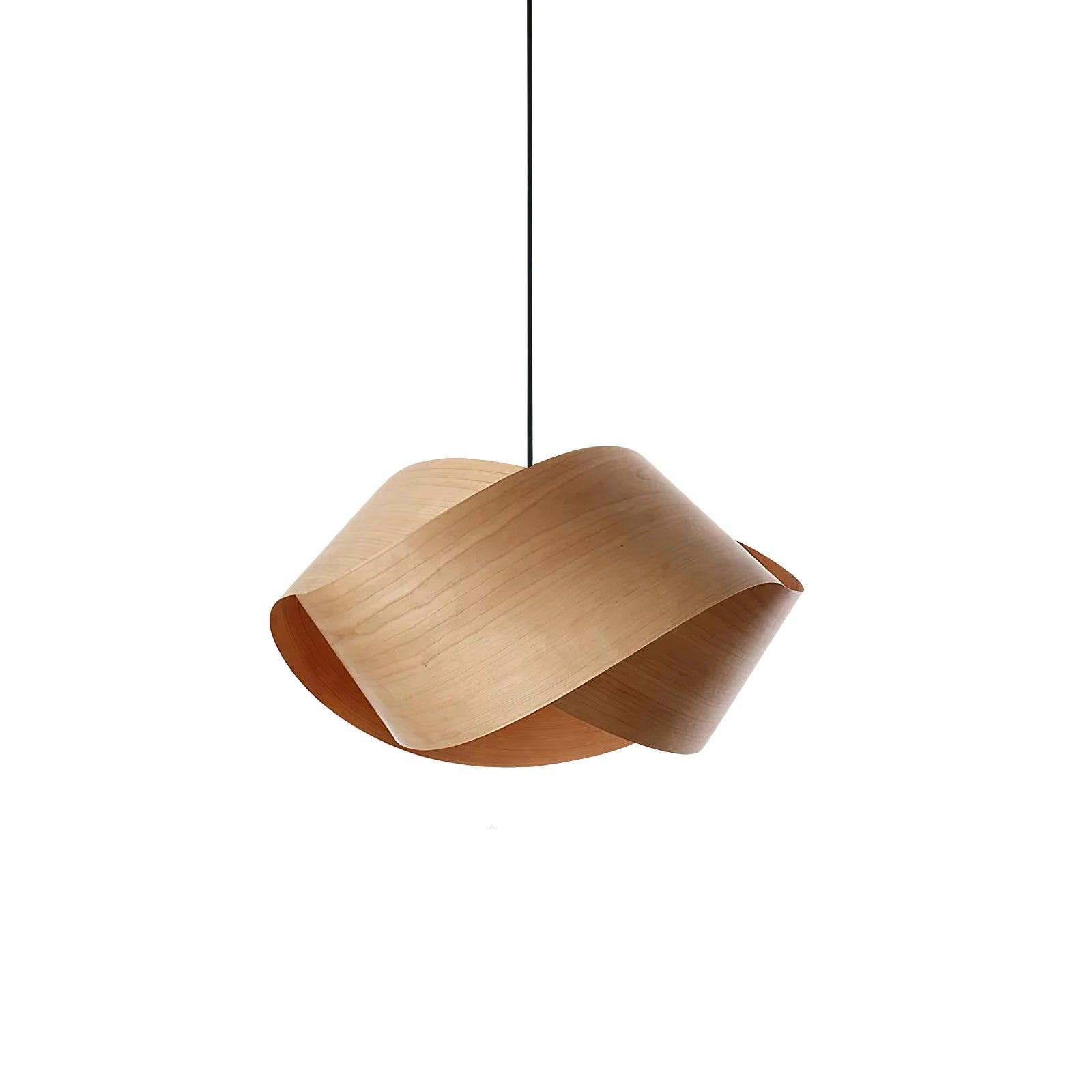 SylvaOak Wood Grain Pendant Light With Soft Ambient Glow - OpalDwell