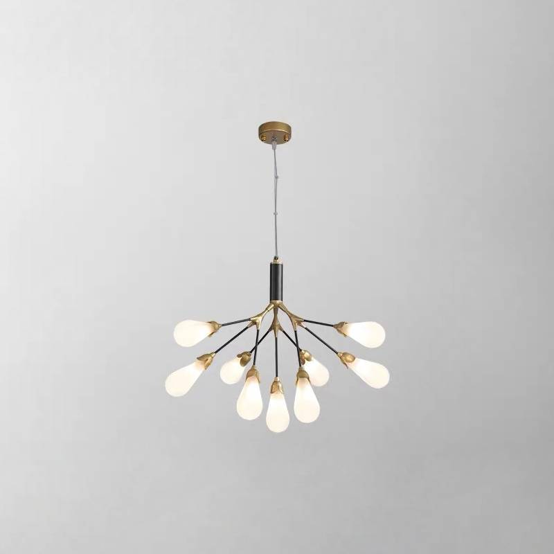 Modern Gold Branch Chandelier, Contemporary Ceiling Light For Living And Dining Rooms OpalDwell