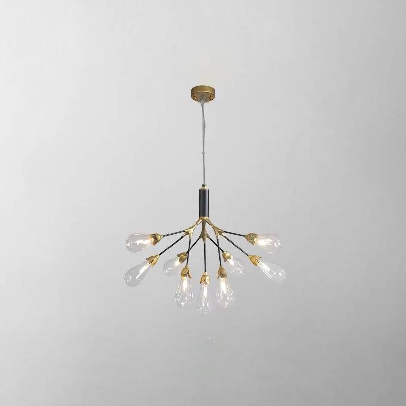 Modern Gold Branch Chandelier, Contemporary Ceiling Light For Living And Dining Rooms OpalDwell