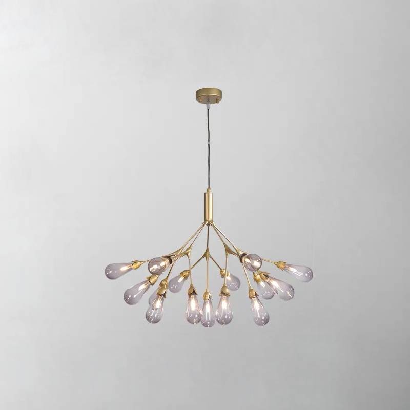 Modern Gold Branch Chandelier, Contemporary Ceiling Light For Living And Dining Rooms OpalDwell