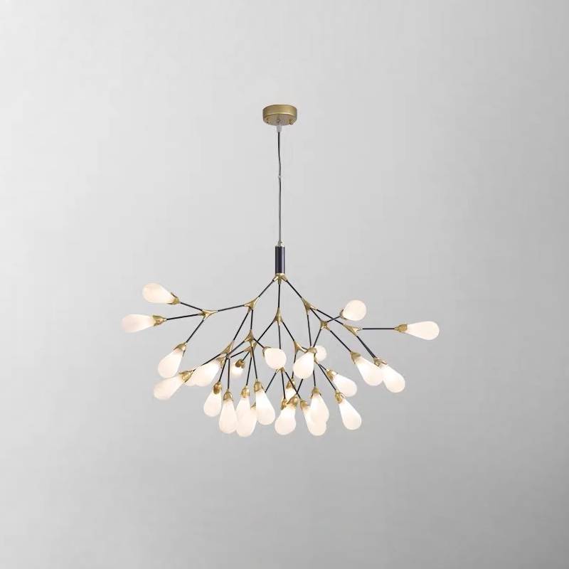 Modern Gold Branch Chandelier, Contemporary Ceiling Light For Living And Dining Rooms OpalDwell