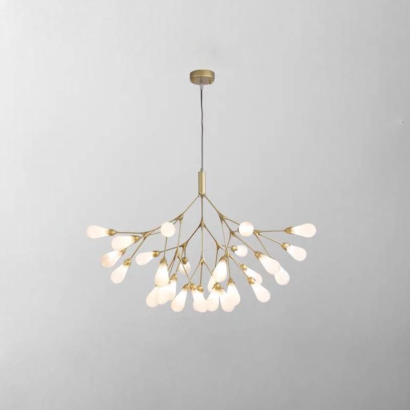 Modern Gold Branch Chandelier, Contemporary Ceiling Light For Living And Dining Rooms OpalDwell