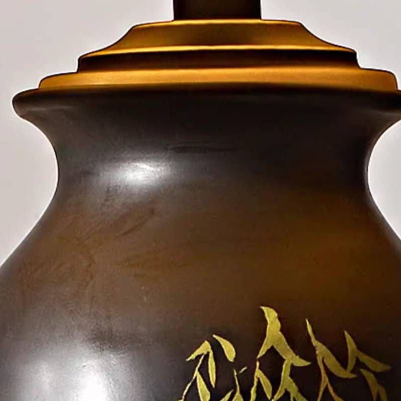 Decorative Tall Table Lamp With Ceramic Body And Floral Artwork - OpalDwell