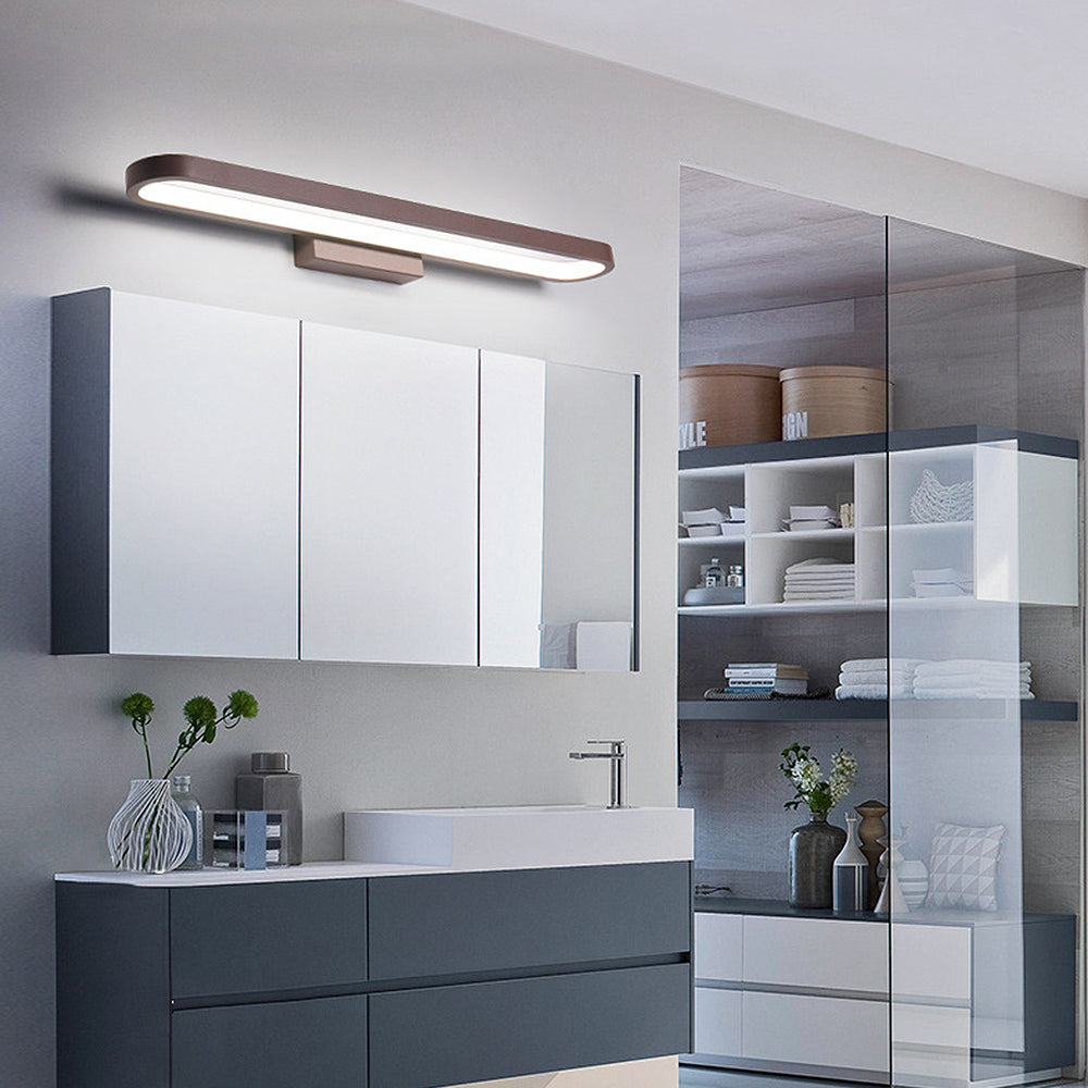 Contemporary Elegance Bathroom Wall Light With Sleek LED Illumination OpalDwell