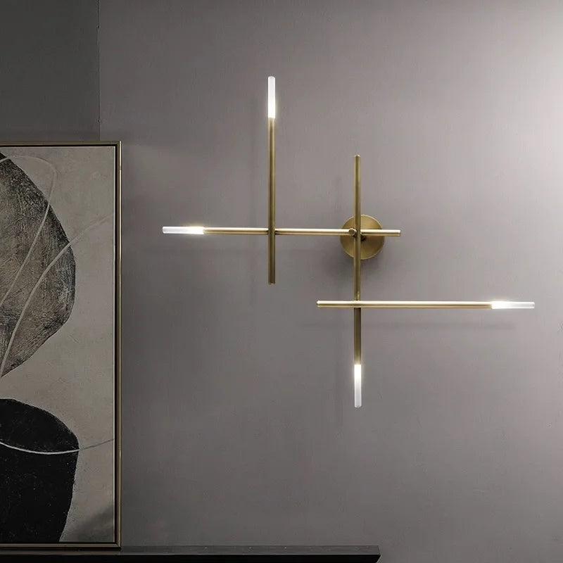 AstraCopper Elegant Modern LED Wall Sconce Light Fixture OpalDwell