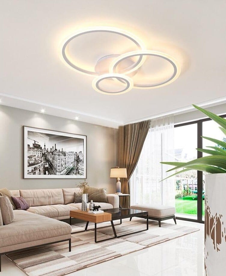 NovaLux Modern Sleek LED Flush Mount Ceiling Light Fixture OpalDwell