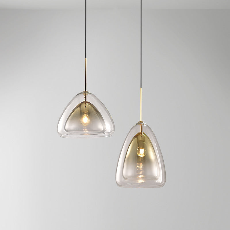 Modern Glass Pendant Light With Clear Shade Ceiling Fixture OpalDwell