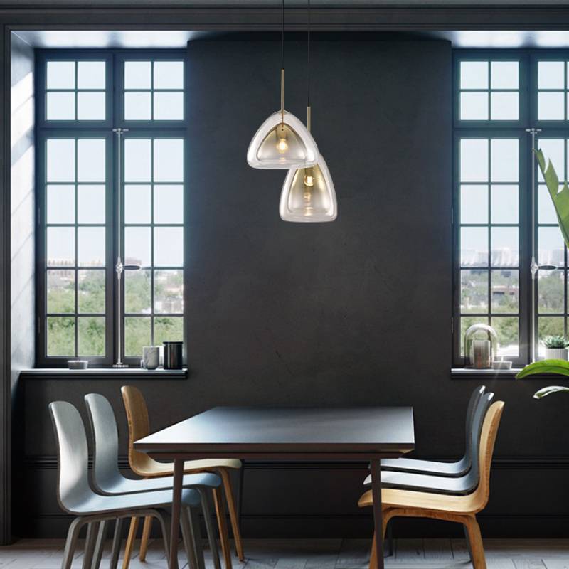 Modern Glass Pendant Light With Clear Shade Ceiling Fixture OpalDwell