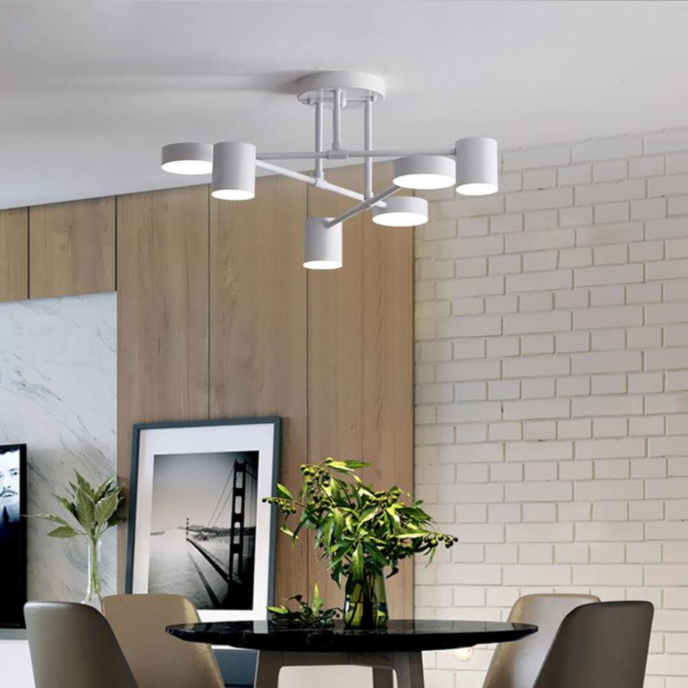 Aurelia Modern Elegant Round LED Dining Room Chandelier Light OpalDwell