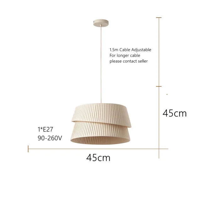 Hana Japandi Fabric Chandelier - OpalDwell