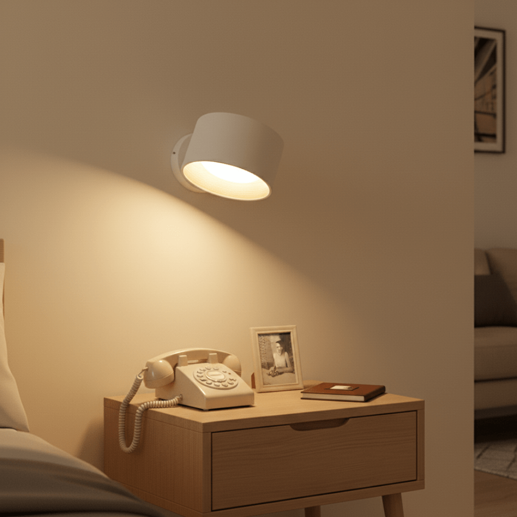 Wireless Rechargeable Wall Light With Nordic LED Design And Remote Dimming - OpalDwell