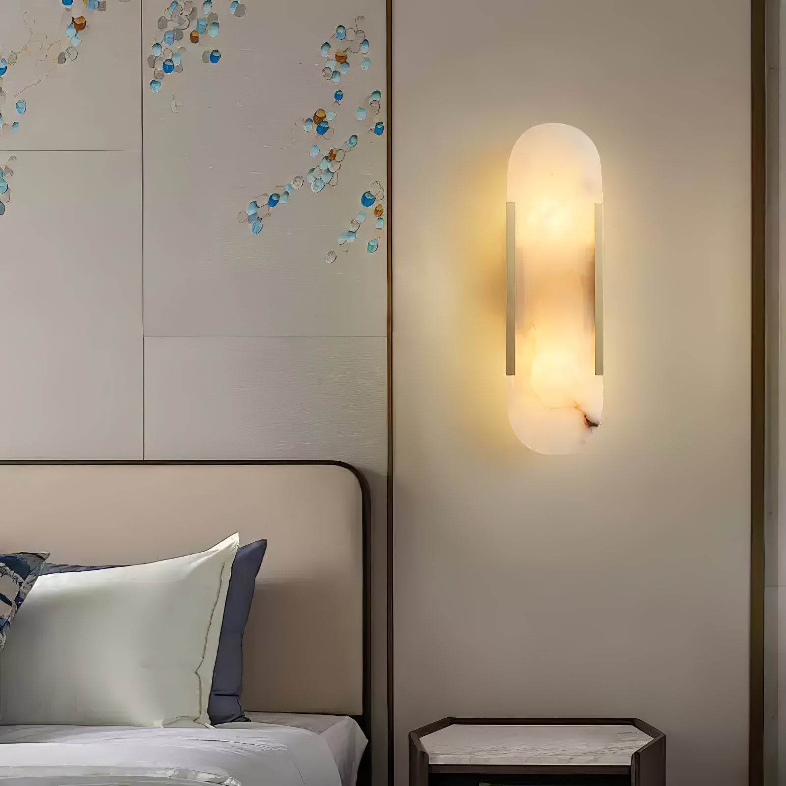 Lunara | Luxury Alabaster Wall Lamp with Warm Glow - OpalDwell