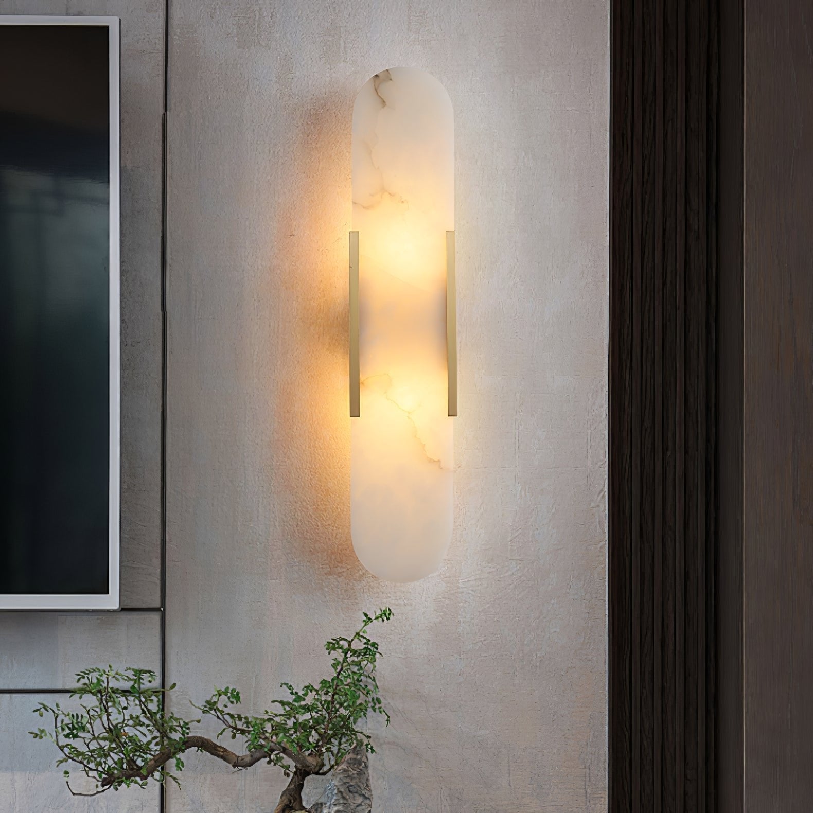 Lunara | Luxury Alabaster Wall Lamp with Warm Glow - OpalDwell