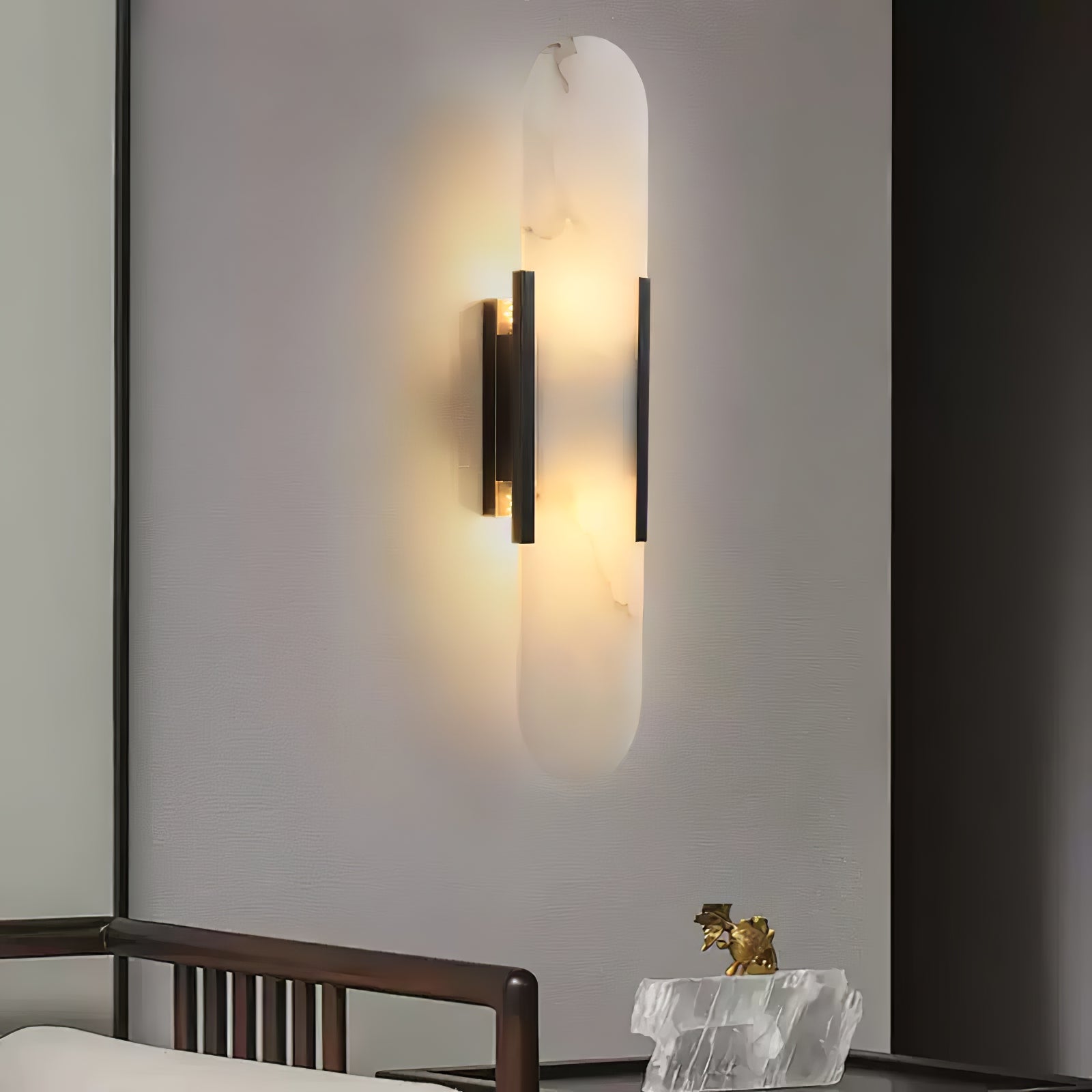 Lunara | Luxury Alabaster Wall Lamp with Warm Glow - OpalDwell
