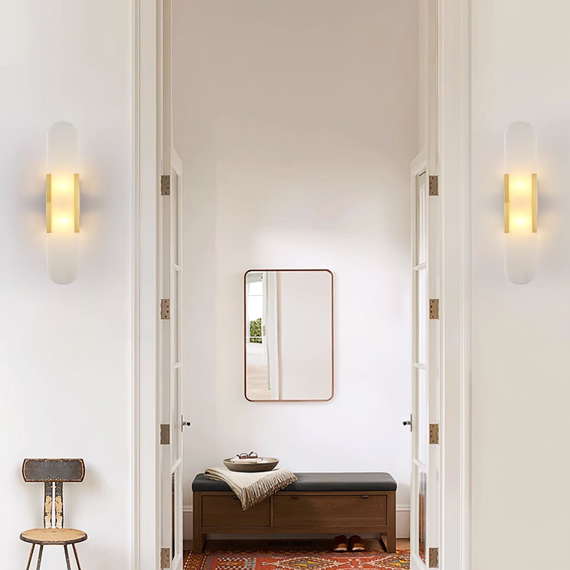 Lunara | Luxury Alabaster Wall Lamp with Warm Glow - OpalDwell