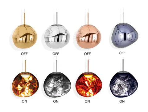 AstraLuma Lava Pendant Lights Four Color Glass Finish - OpalDwell