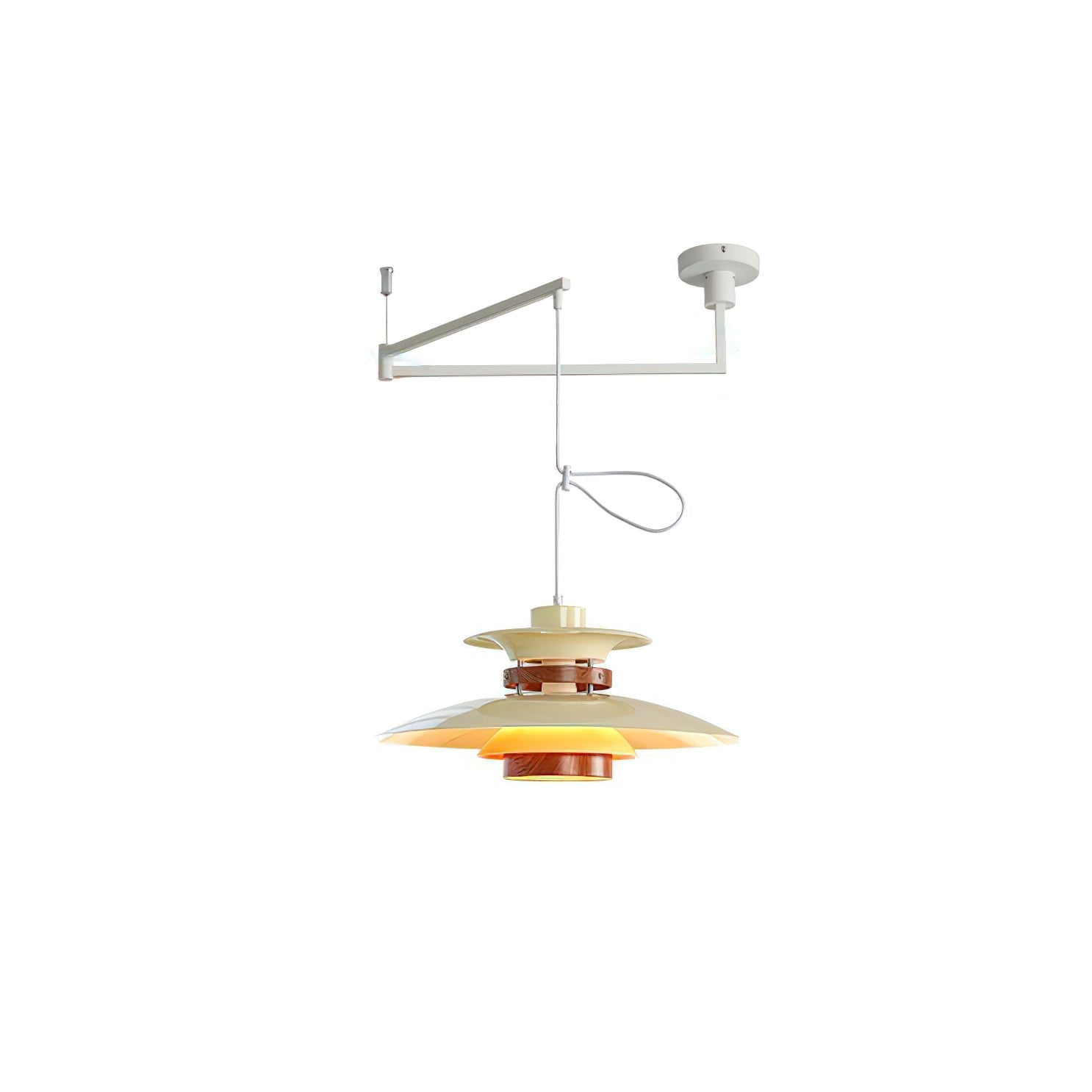 Solva Swivel Arm Pendant Lamp With Four Shades Nordic Style - OpalDwell