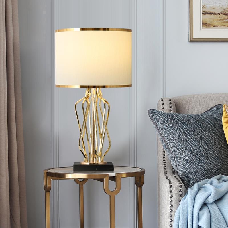 Gold Luxury Table Lamp For Modern Bedside And Living Room Lighting - OpalDwell